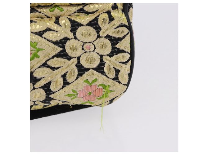 Borsa a tracolla Miu Miu Raso Giallo Argento Auth 195988M - vista 5
