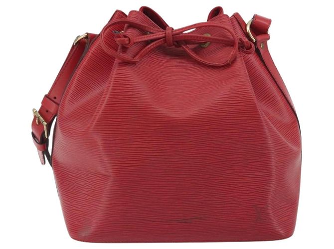 Borsa a tracolla LOUIS VUITTON Epi Petit Noe Rossa M44107 LV Auth 196245 Rosso - vista 13