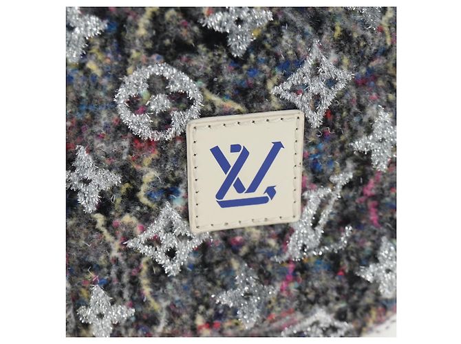 Borsa LOUIS VUITTON Monogram Felt Keepall Bandouliere 50 Gray M58742 Auth 200663M Marrone - vista 5