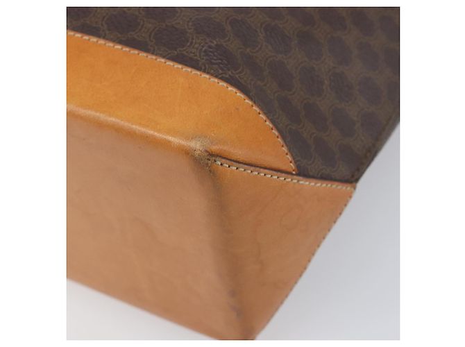 Céline Borsa a mano CELINE Macadam PVC Pelle Marrone Tono Oro Auth ep15786 - vista 15