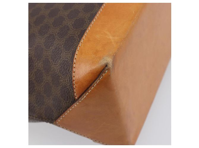 Céline Borsa a mano CELINE Macadam PVC Pelle Marrone Tono Oro Auth ep15786 - vista 16