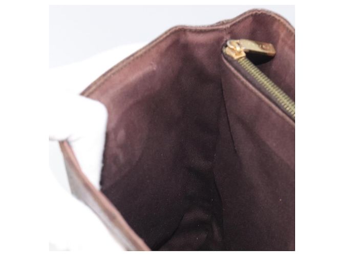 Céline Borsa a mano CELINE Macadam PVC Pelle Marrone Tono Oro Auth ep15786 - vista 19