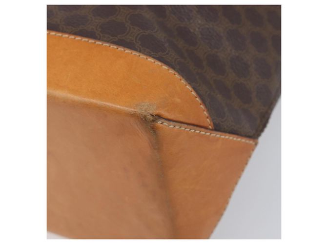 Céline Borsa a mano CELINE Macadam PVC Pelle Marrone Tono Oro Auth ep15786 - vista 9