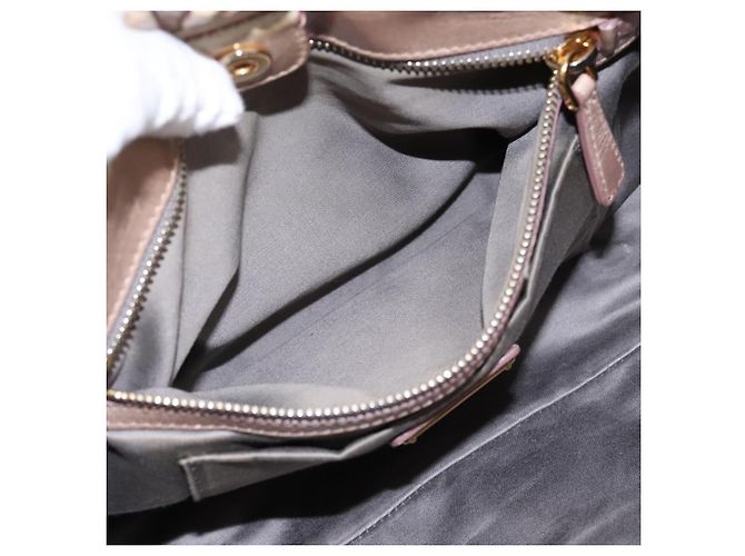 Borsa a mano Miu Miu Vitellolux 2way Beige Gold Auth 199109V D'oro - vista 23