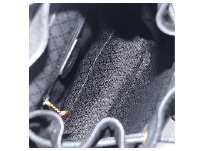 LOUIS VUITTON Sac à dos Bamboo Suede Black Gold 003 1705 0030 LV Auth BA14987 Noir - vue 11