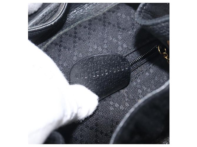 LOUIS VUITTON Sac à dos Bamboo Suede Black Gold 003 1705 0030 LV Auth BA14987 Noir - vue 12