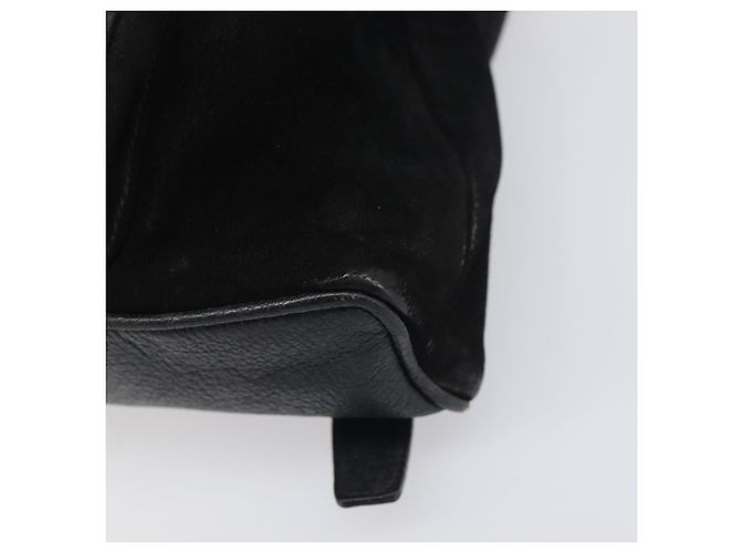 LOUIS VUITTON Sac à dos Bamboo Suede Black Gold 003 1705 0030 LV Auth BA14987 Noir - vue 16