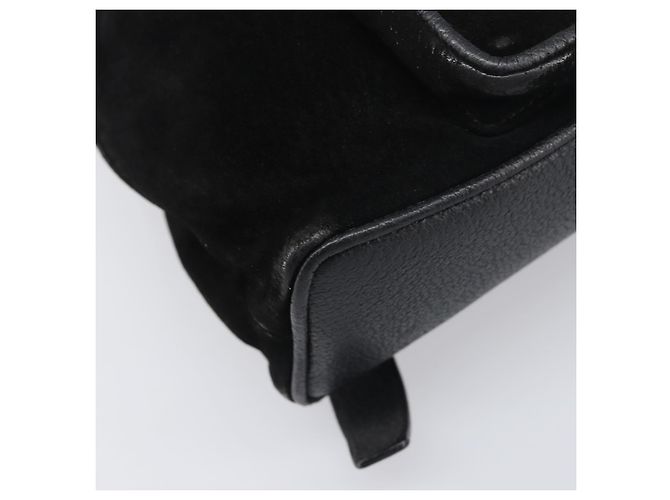 LOUIS VUITTON Sac à dos Bamboo Suede Black Gold 003 1705 0030 LV Auth BA14987 Noir - vue 17