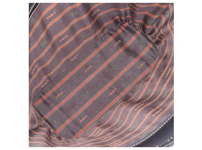 Bolso Tote LOEWE Velazquez de cuero marrón y dorado auténtico 196877 Castaño - vista 11