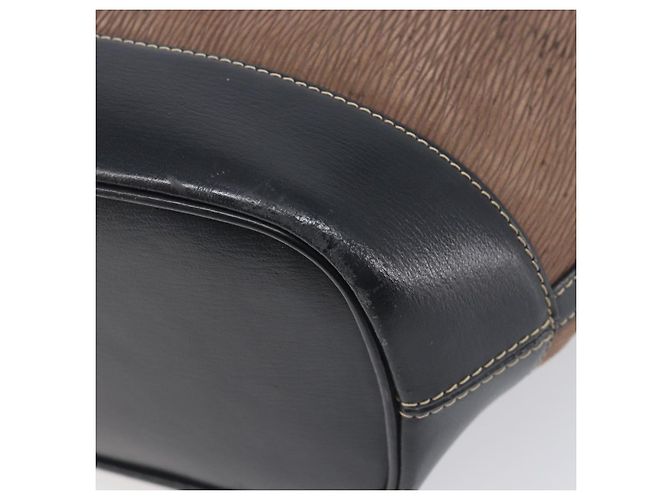 Bolso Tote LOEWE Velazquez de cuero marrón y dorado auténtico 196877 Castaño - vista 16