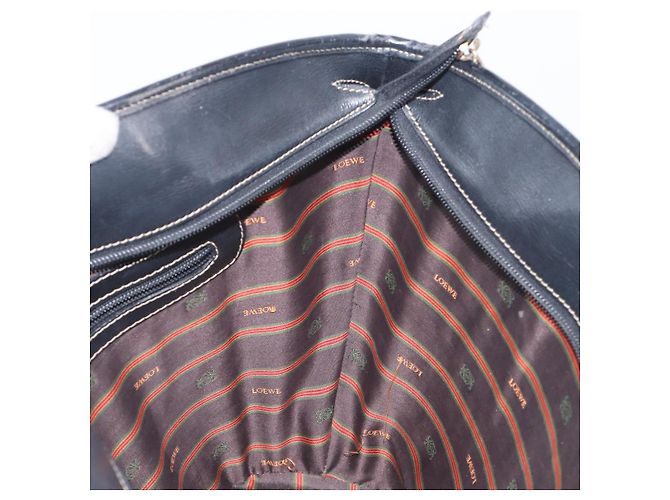 Bolso Tote LOEWE Velazquez de cuero marrón y dorado auténtico 196877 Castaño - vista 21