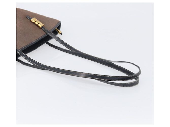 Bolso Tote LOEWE Velazquez de cuero marrón y dorado auténtico 196877 Castaño - vista 7