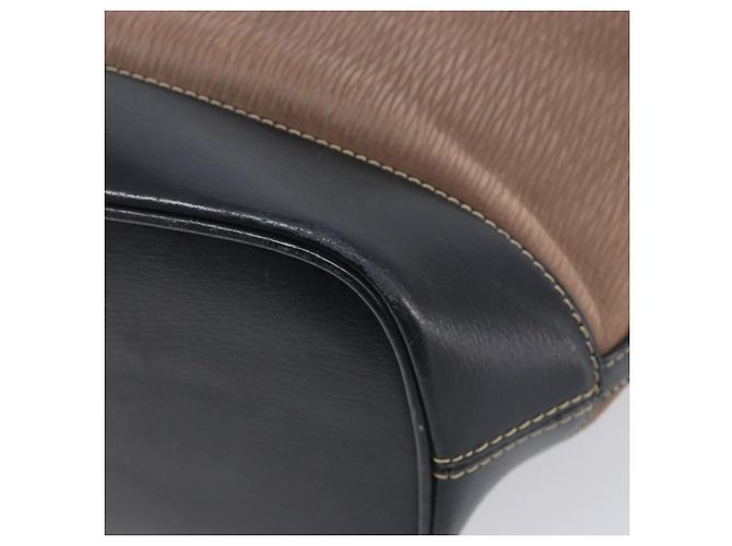 Bolso Tote LOEWE Velazquez de cuero marrón y dorado auténtico 196877 Castaño - vista 8