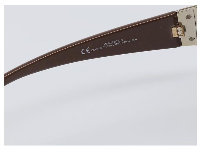 Gafas de sol Christian Dior plástico Brown Auth yk20743M Castaño - vista 11