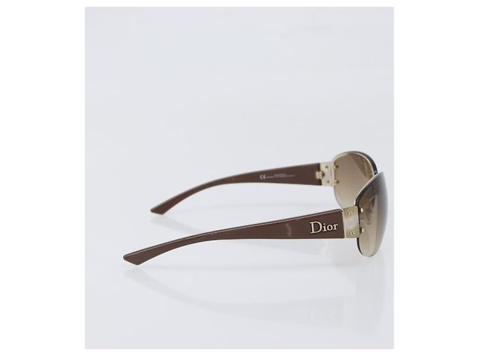Gafas de sol Christian Dior plástico Brown Auth yk20743M Castaño - vista 4