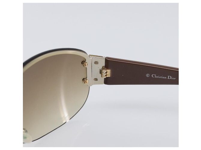 Gafas de sol Christian Dior plástico Brown Auth yk20743M Castaño - vista 8