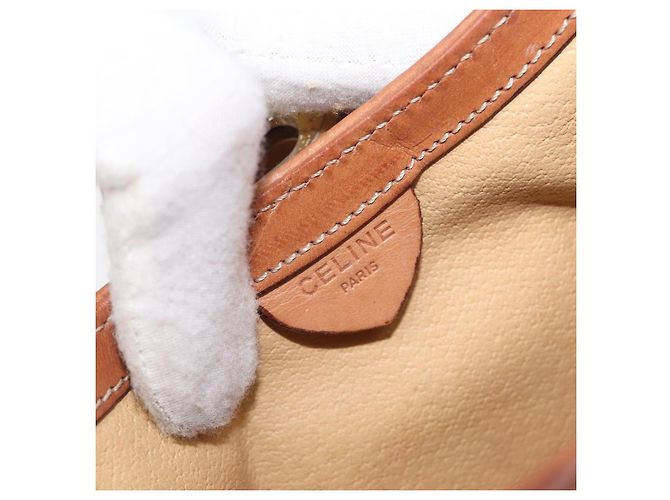 Céline Borsa a tracolla CELINE Macadam PVC Pelle Marrone Tono Oro Auth 200132 - Ansicht 18