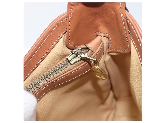 Céline Borsa a tracolla CELINE Macadam PVC Pelle Marrone Tono Oro Auth 200132 - Ansicht 21