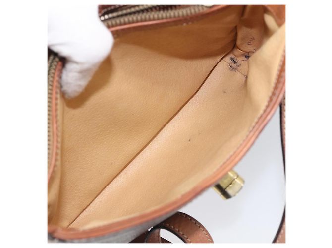 Céline Borsa a tracolla CELINE Macadam PVC Pelle Marrone Tono Oro Auth 200132 - Ansicht 22