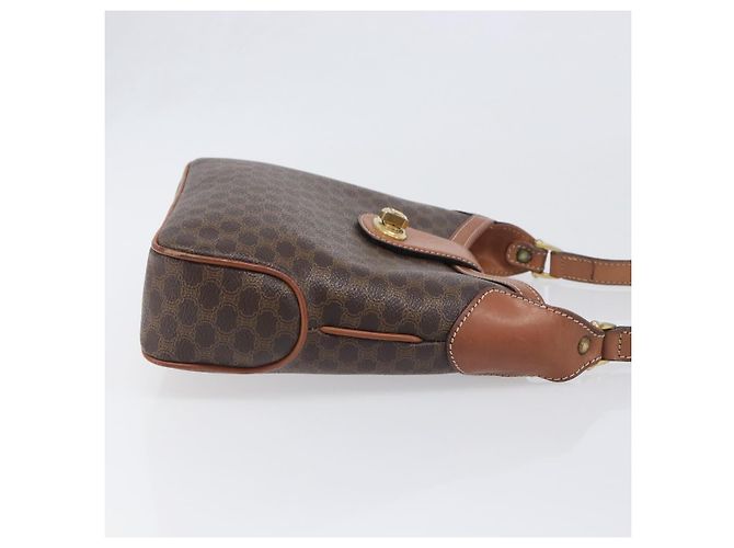 Céline Borsa a tracolla CELINE Macadam PVC Pelle Marrone Tono Oro Auth 200132 - Ansicht 3