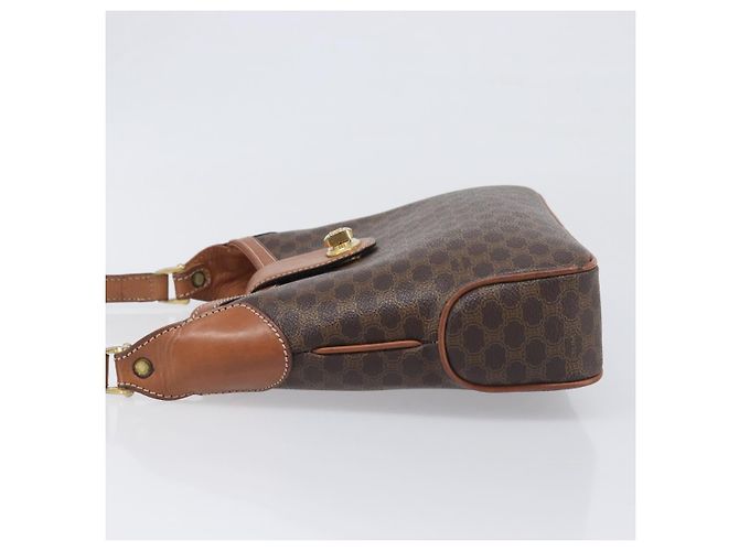 Céline Borsa a tracolla CELINE Macadam PVC Pelle Marrone Tono Oro Auth 200132 - Ansicht 4