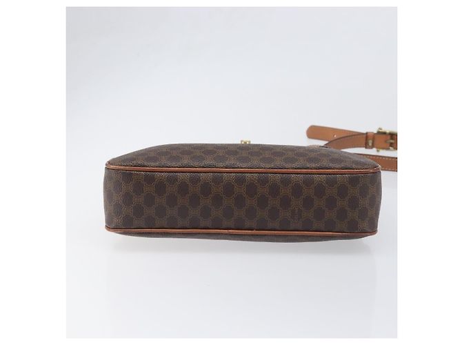 Céline Borsa a tracolla CELINE Macadam PVC Pelle Marrone Tono Oro Auth 200132 - Ansicht 5