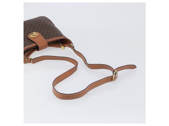 Céline Borsa a tracolla CELINE Macadam PVC Pelle Marrone Tono Oro Auth 200132 - Ansicht 7