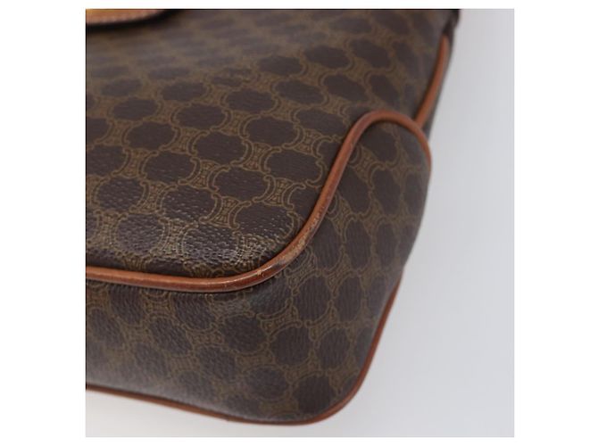 Céline Borsa a tracolla CELINE Macadam PVC Pelle Marrone Tono Oro Auth 200132 - Ansicht 9
