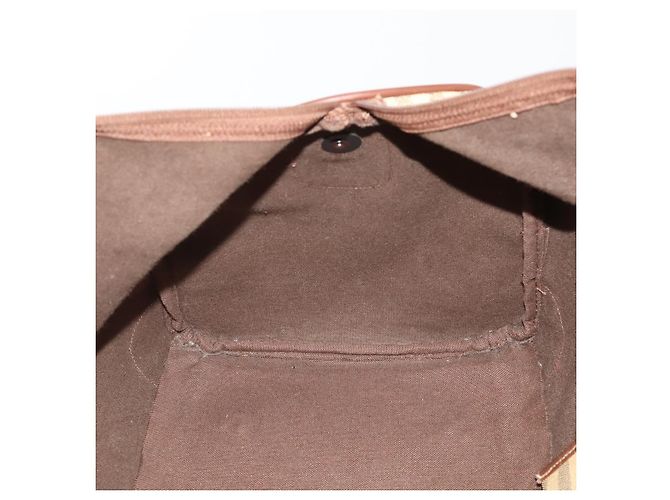 Borsa Boston Burberrys Nova Check PVC Leather Beige Gold Tone Auth ep15687 - vista 18