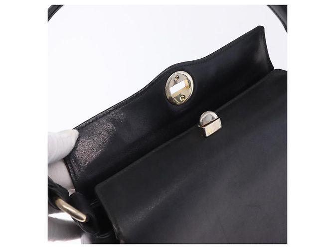 Borsa GUCCI in pelle nera e oro Auth 197873 Nero D'oro - vista 9