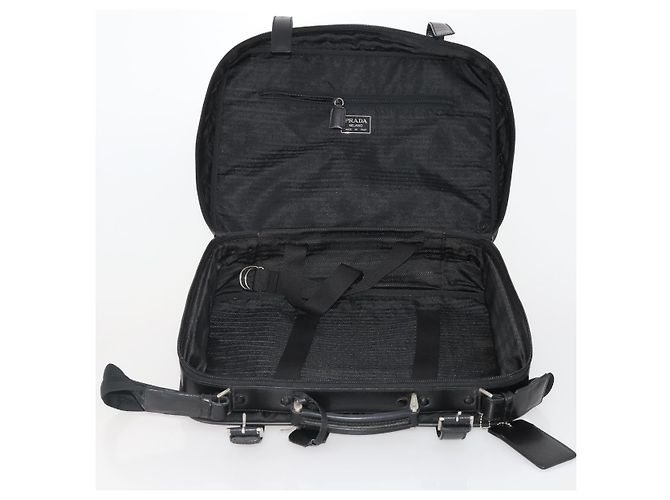 Borsa Boston PRADA Nylon 2way Nero Argento Auth 194414 - vista 10
