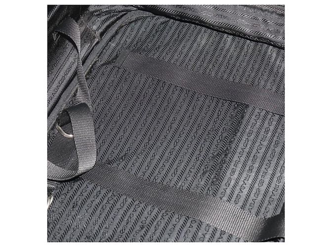 Borsa Boston PRADA Nylon 2way Nero Argento Auth 194414 - vista 28