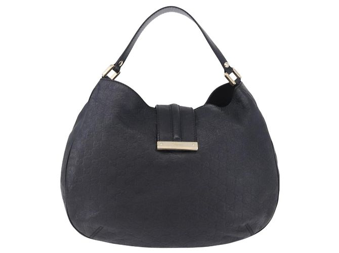 Borsa a tracolla GUCCI GuccissimaGG in pelle nera e oro 233604 Auth am12324V Nero - vista 13