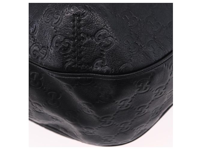 Borsa a tracolla GUCCI GuccissimaGG in pelle nera e oro 233604 Auth am12324V Nero - vista 18