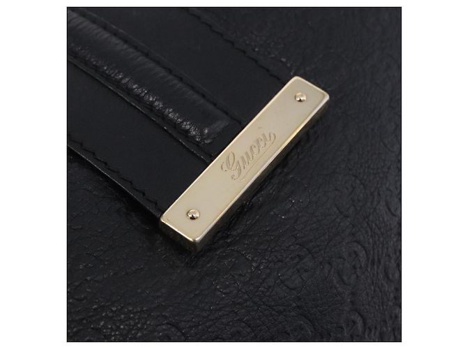 Borsa a tracolla GUCCI GuccissimaGG in pelle nera e oro 233604 Auth am12324V Nero - vista 19
