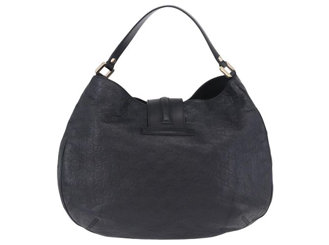 Borsa a tracolla GUCCI GuccissimaGG in pelle nera e oro 233604 Auth am12324V Nero - vista 2