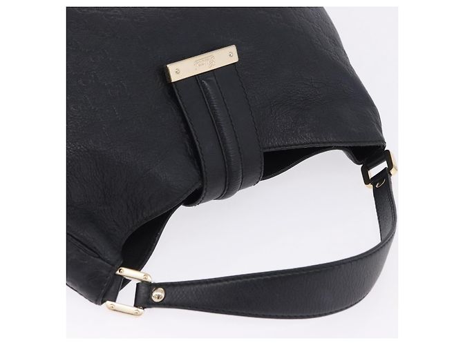 Borsa a tracolla GUCCI GuccissimaGG in pelle nera e oro 233604 Auth am12324V Nero - vista 6