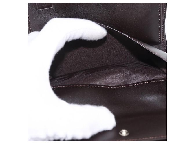 FENDI Zucca Canvas Compact Trifold Wallet Black Brown Auth am12383V - vista 10