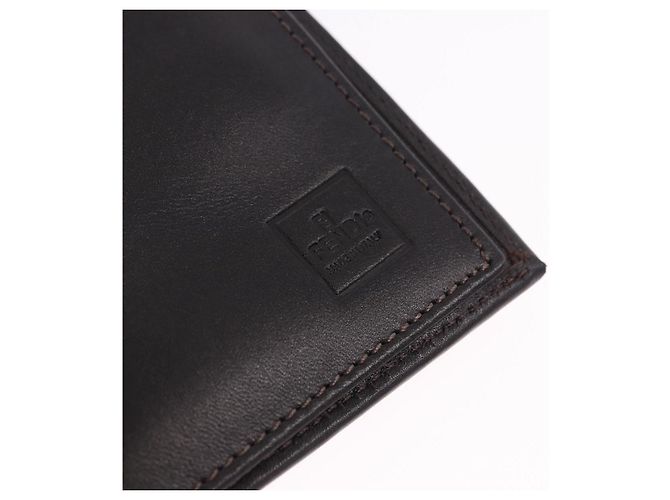 FENDI Zucca Canvas Compact Trifold Wallet Black Brown Auth am12383V - vista 18