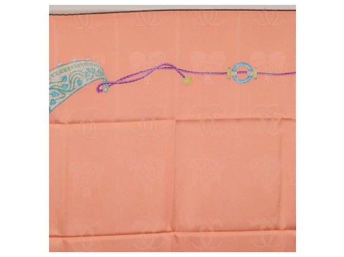 Sciarpa CARTIER in seta rosa autentica am12338M - vista 14