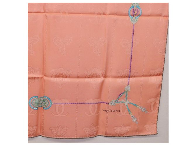 Sciarpa CARTIER in seta rosa autentica am12338M - vista 21