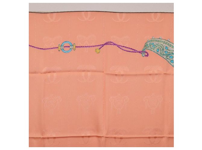 Sciarpa CARTIER in seta rosa autentica am12338M - vista 3