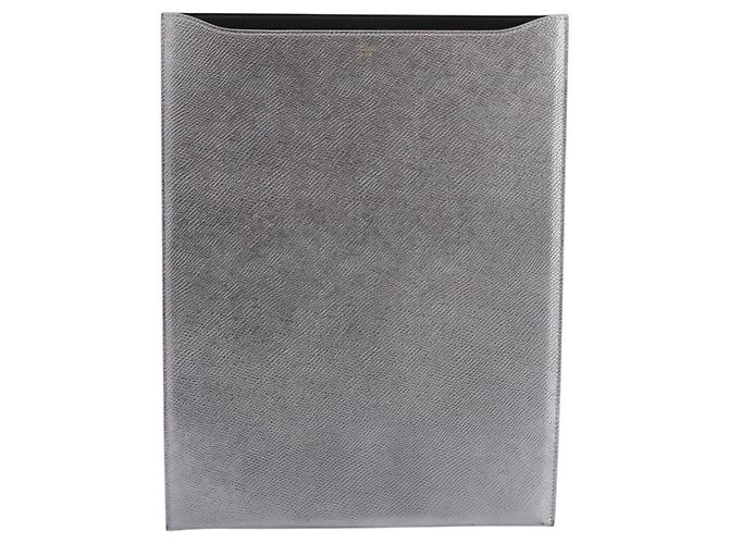 Céline CELINE iPad Case Leather Silver Auth 199148 Silvery - view 13