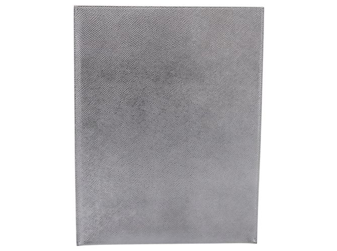 Céline CELINE iPad Case Leather Silver Auth 199148 Silvery - view 2
