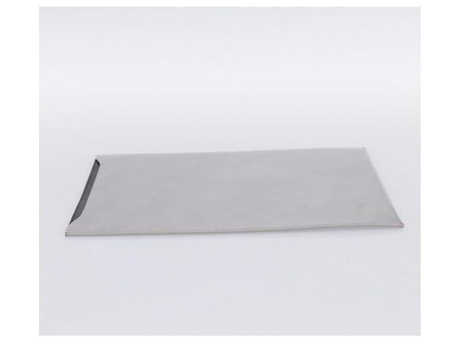 Céline CELINE iPad Case Leather Silver Auth 199148 Silvery - view 3