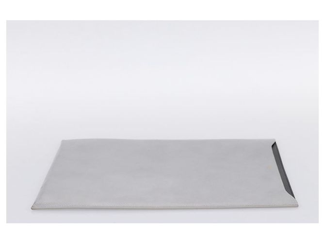 Céline CELINE iPad Case Leather Silver Auth 199148 Silvery - view 4