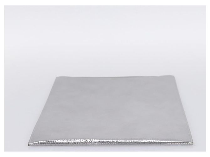 Céline CELINE iPad Case Leather Silver Auth 199148 Silvery - view 6