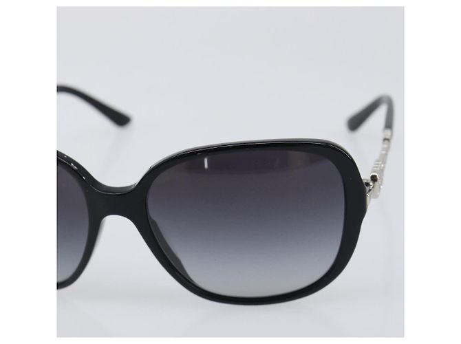 Bulgari Occhiali da sole BVLGARI Plastica Nero Argento Auth BA15183 - vista 6