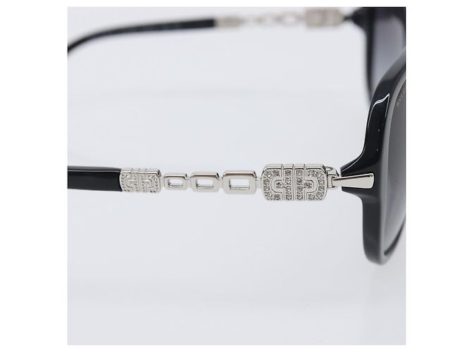 Bulgari Occhiali da sole BVLGARI Plastica Nero Argento Auth BA15183 - vista 8