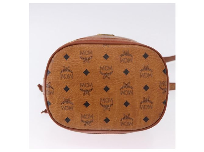 Borsa a tracolla MCM Vicetos Logogram PVC Leather Brown Gold Auth 200898 Marrone D'oro - vista 5